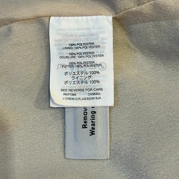 J Crew Black Fringe Sheath Dress, Black With Beige Lining, Size 2 - Picture 9 of 9